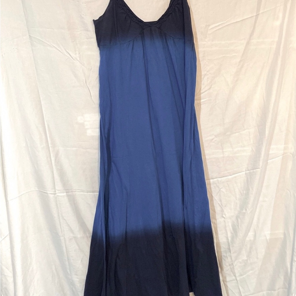 A summer  blue dress